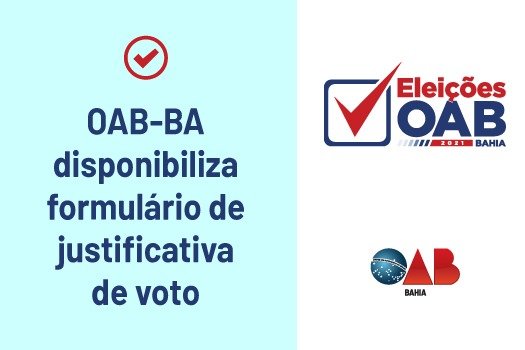 [Eleições: OAB-BA disponibiliza formulário de justificativa de voto]